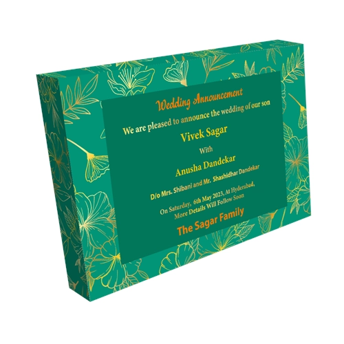 Wedding Announcement Gift Box Premium Silver Half Kilo No Compartments